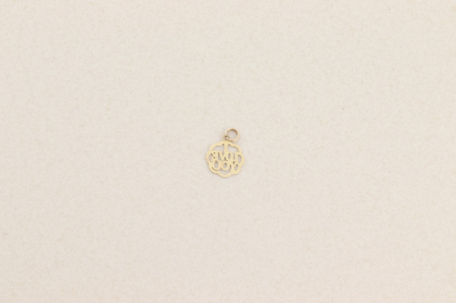 Pendant Only 10k Yellow Gold I Love You Pendant 3/4″ x 1/2″ inch