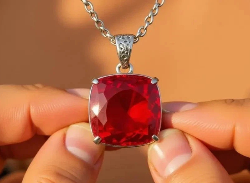 115Ct Natural Blood Red Mozambique Ruby Pendant Flawless CERTIFIED With Chain 6k