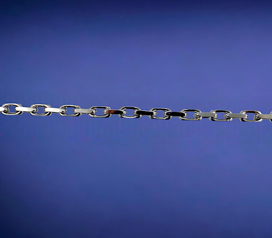 14K White Gold SOLID Rolo Cable Necklace Bracelet Chain Link 2.5mm-5mm 7″-30″