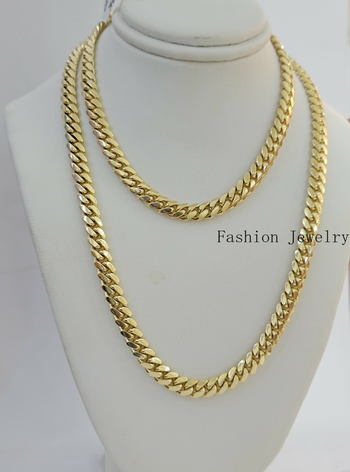 10K Solid Yellow Gold Miami Cuban Link Chain 6mm 20/22 Inch Men 10kt Gold