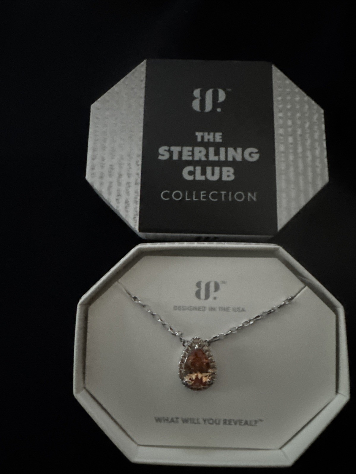 bp 925 sterling silver necklace with Dark Smokey Topez Pendant