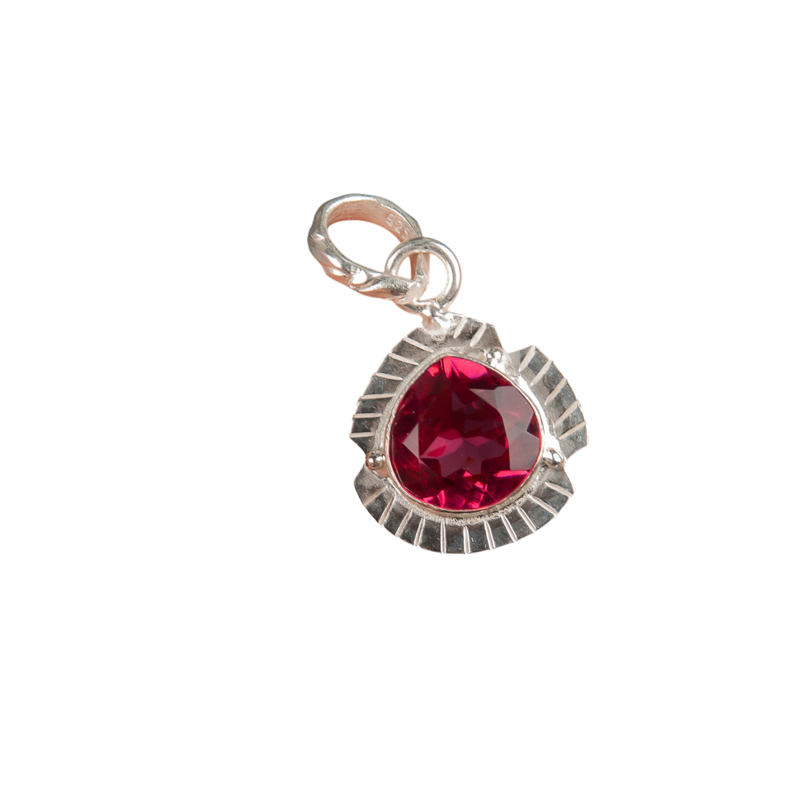 Pink Tourmaline 925 Sterling Silver Heart Shape Pendent 1.15″ Gift For Women