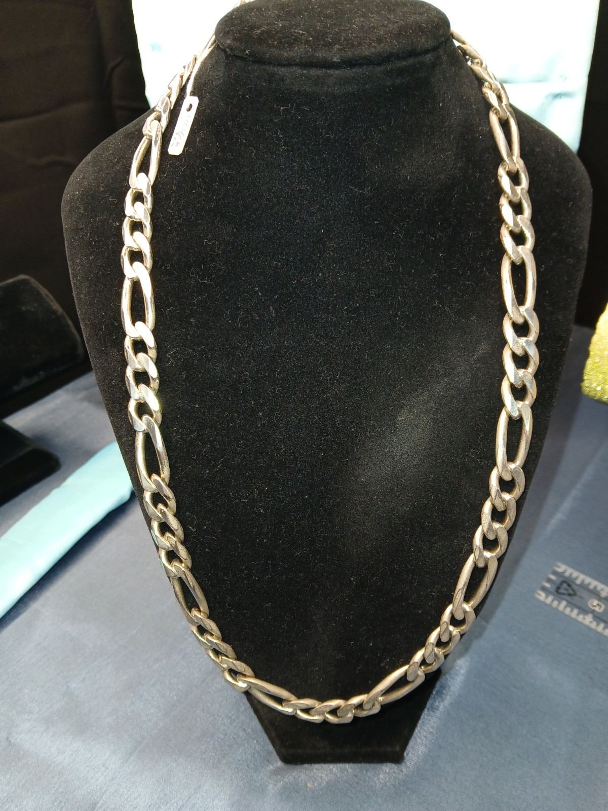 Sterling Silver 110 gram 3+1 Figaro / Cuban Link .925 Silver Italy 10.8MM