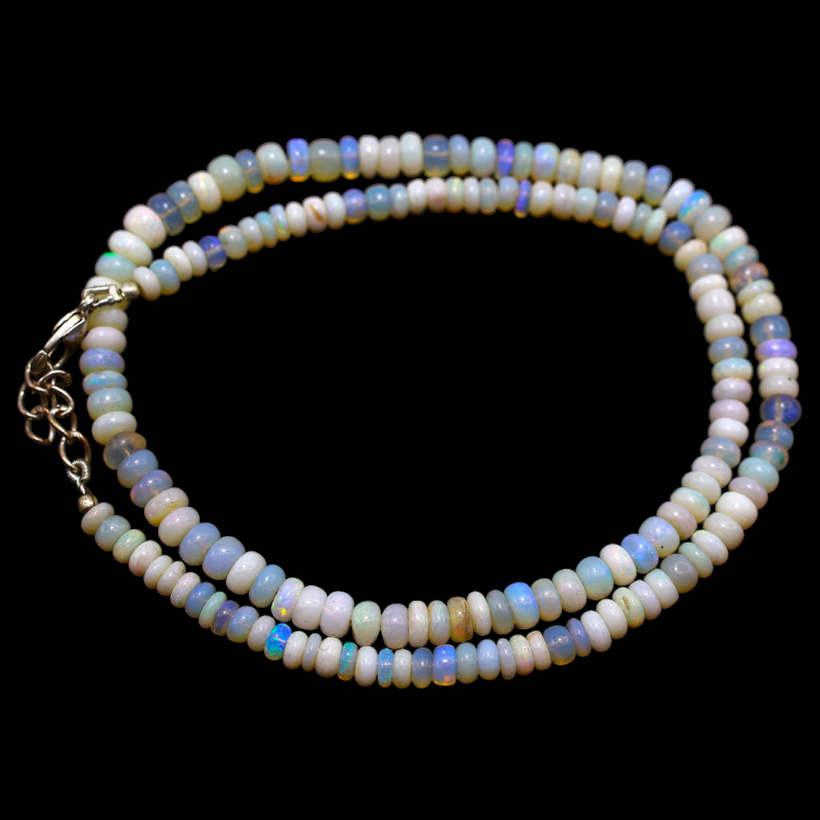 Rondelle Smooth Fire Opal Beaded Not Applicable Trendy Ethnic Necklace Jewelry