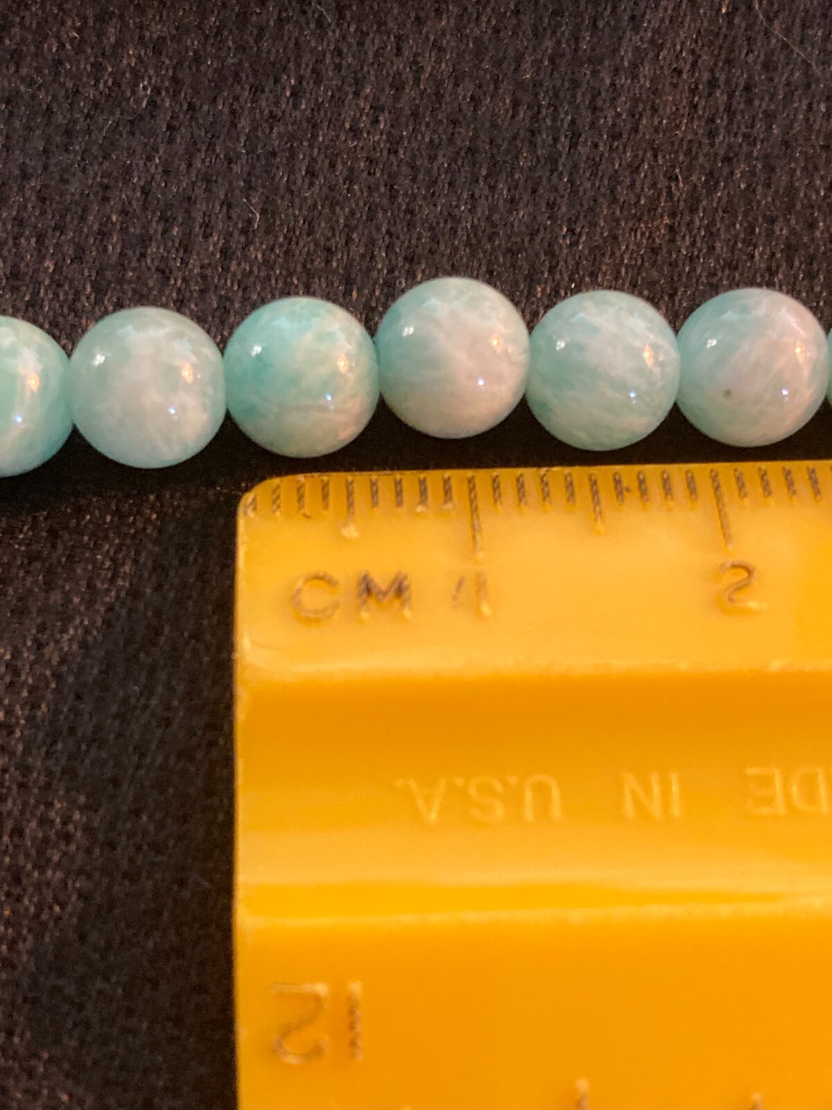 18″ Russian Amazonite Beaded Necklace .925 Sterling Silver Magnetic Clasp 188ctw