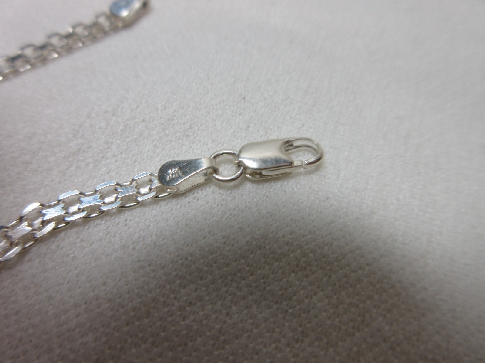 STERLING SILVER NECKLACE LINK CHAIN 925 ITALY 18.25 INCH ITEM #7