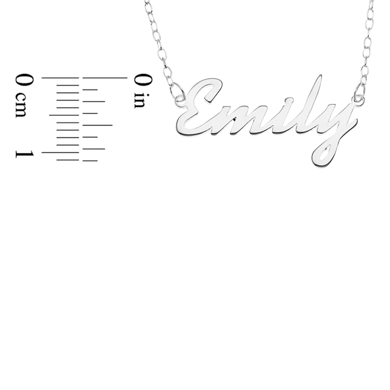 Samantha Name Plate Necklace Pendent Sterling Silver female Personalized Custom