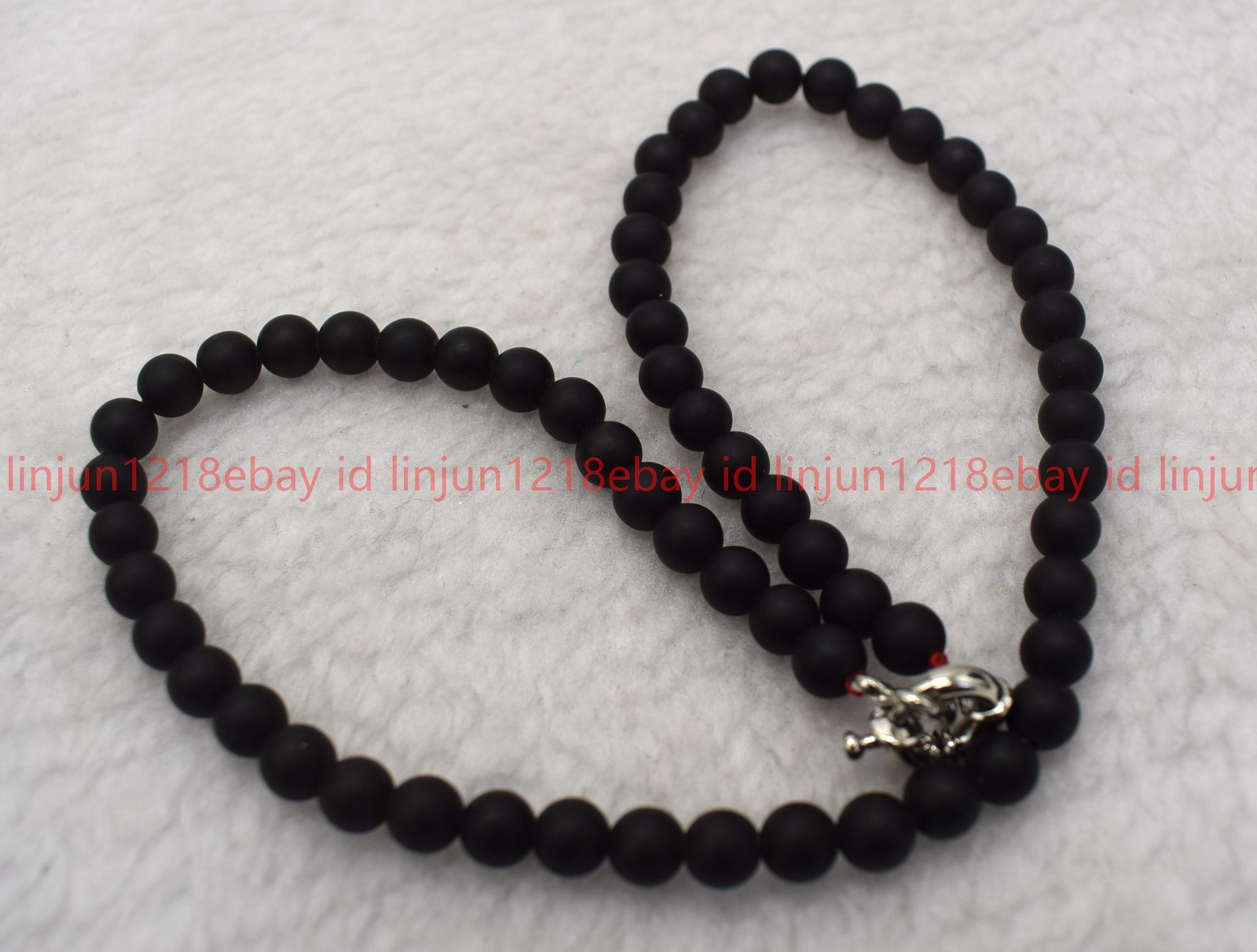 Natural Beautiful 6mm Black Matte Agate Round Gemstone Beaded Necklace 16-32in