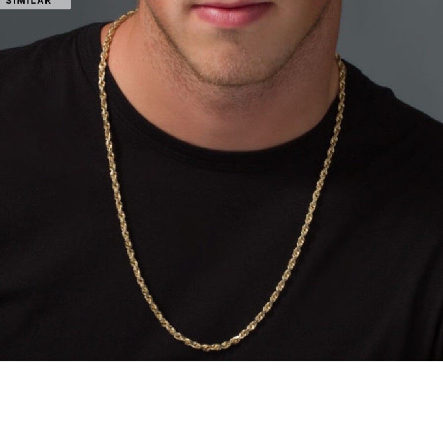 18K Yellow Gold Filled Italian Rope Chain Necklace 16/18/20/22/24/26/28″-32 inch