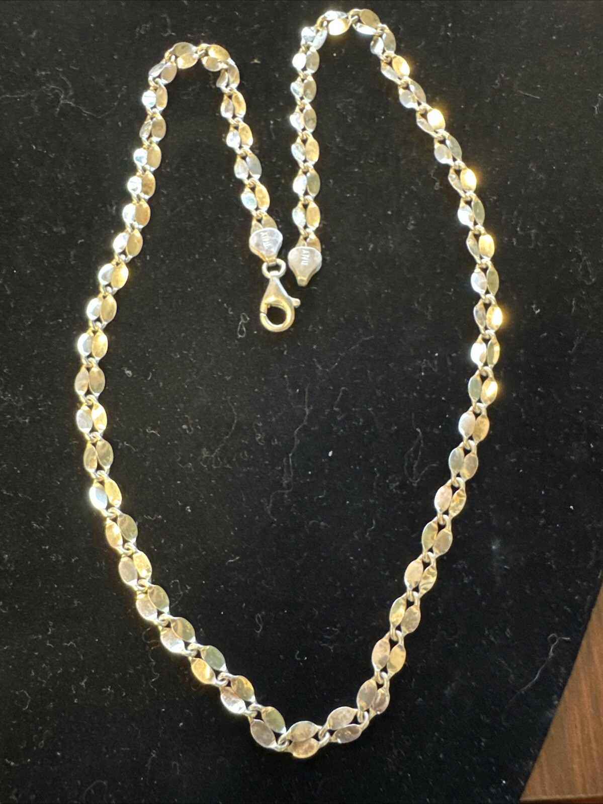 Sterling Silver 20”Sparkle Chain Italian Made Signed Very Light