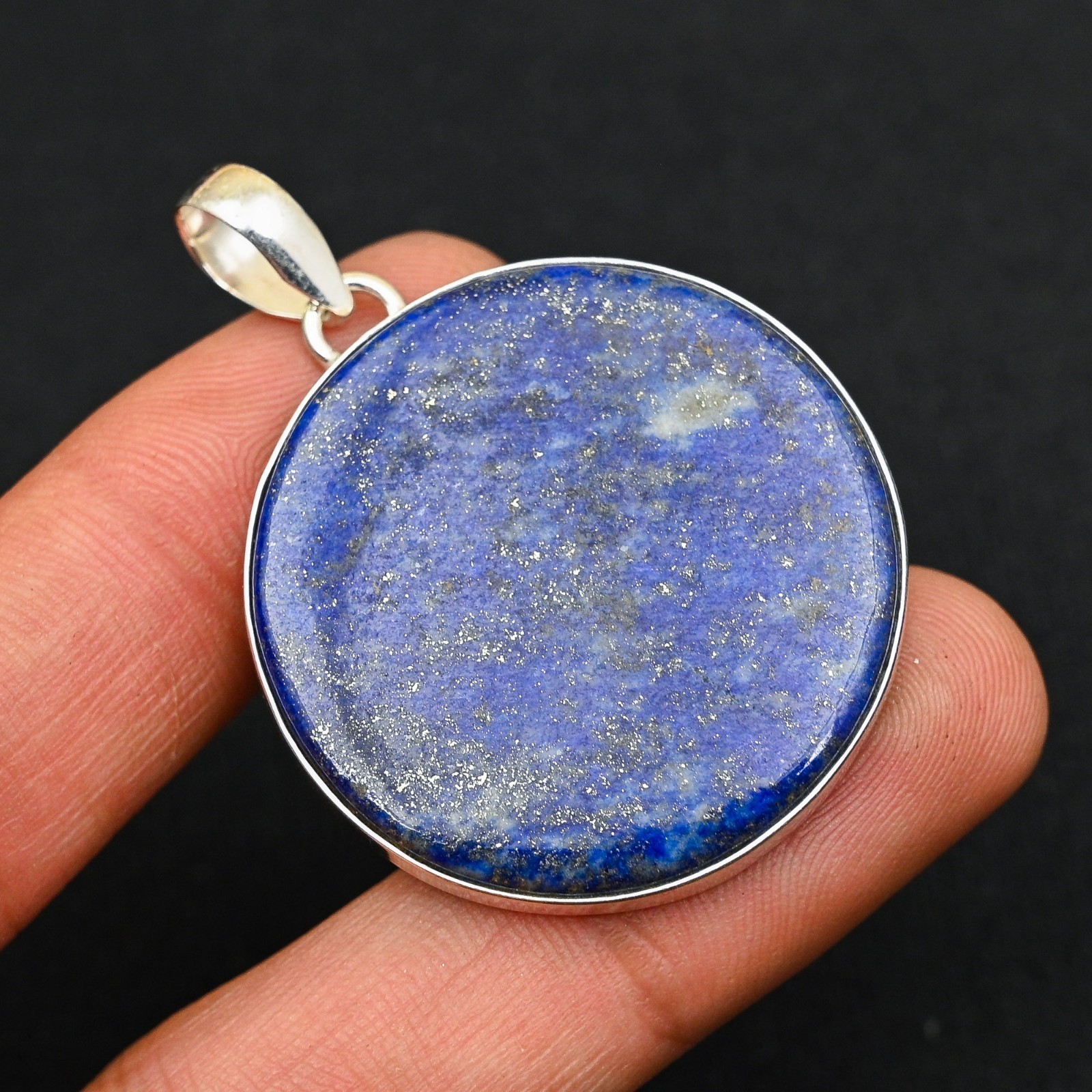 Lapis Lazuli Gemstone 925 Sterling Silver Handmade Pendant Jewelry Gift For Her
