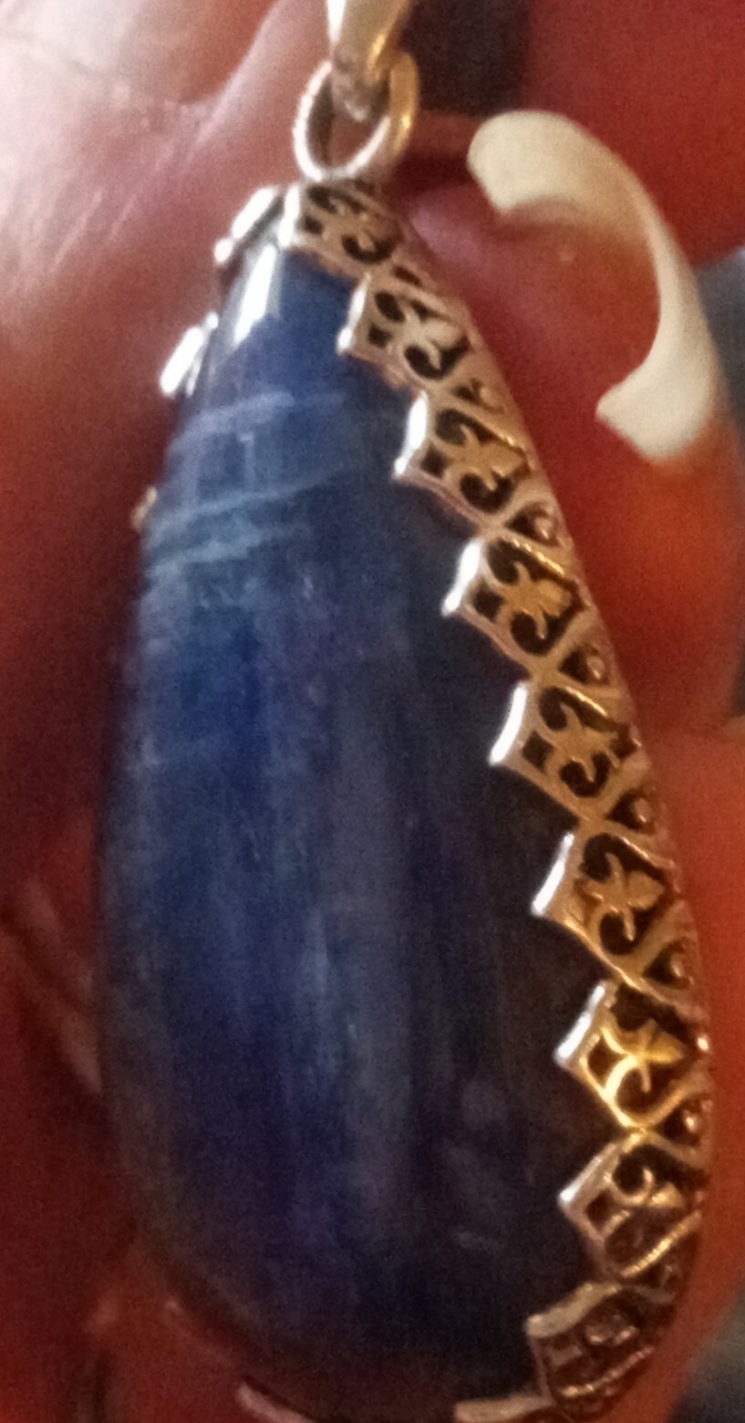 Labradorite 925 Pendant Without Chain , Teardrop Some Flash Ornate Setting