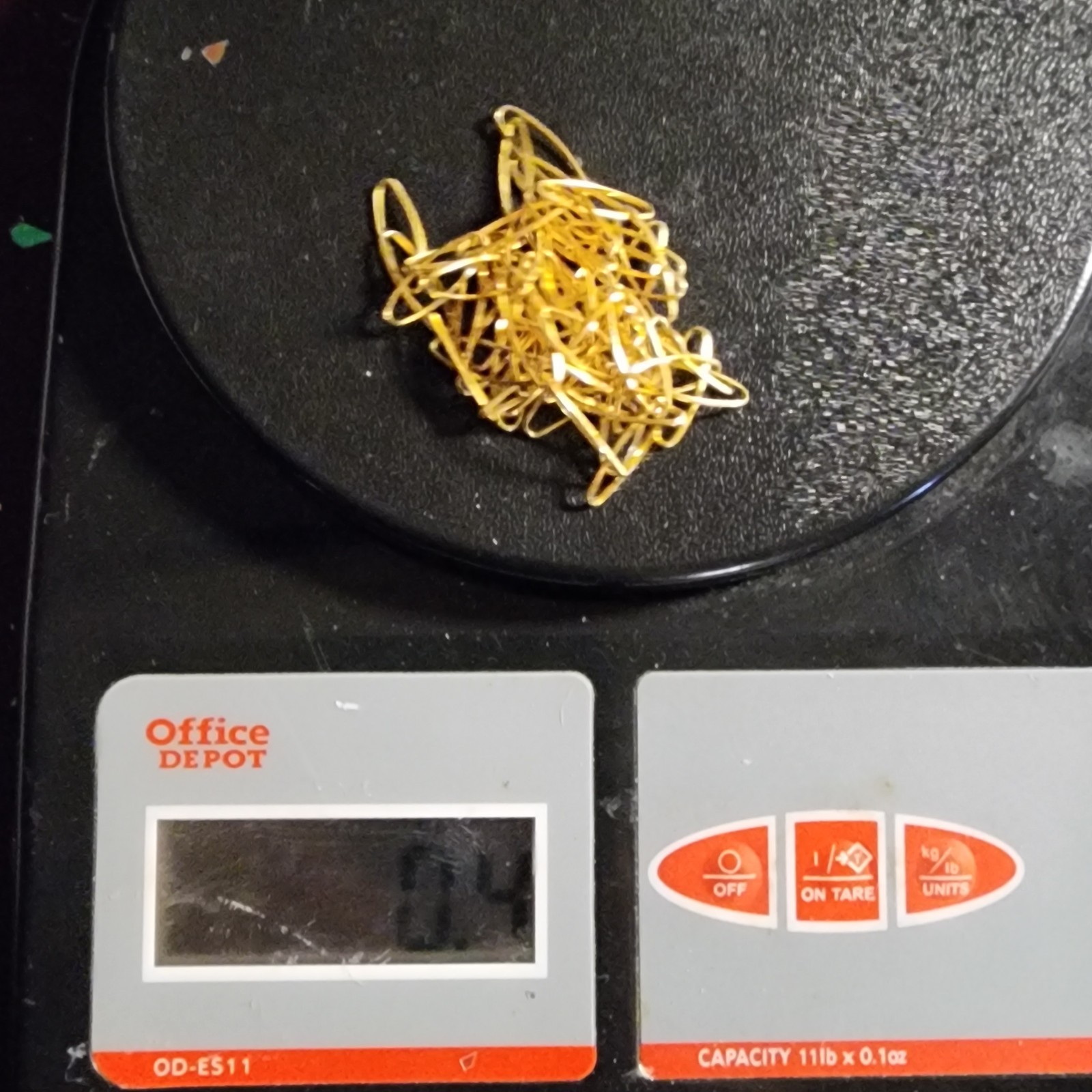 Sterling Silver Gold Tone 925 Italy Italian Paperclip Link Necklace 36 In Long