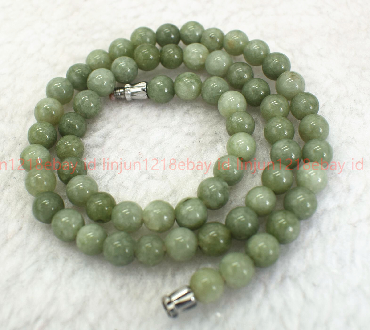 Small Lovely Natural 6mm A Green Jade Gemstone Round Beads Necklace 16-36in