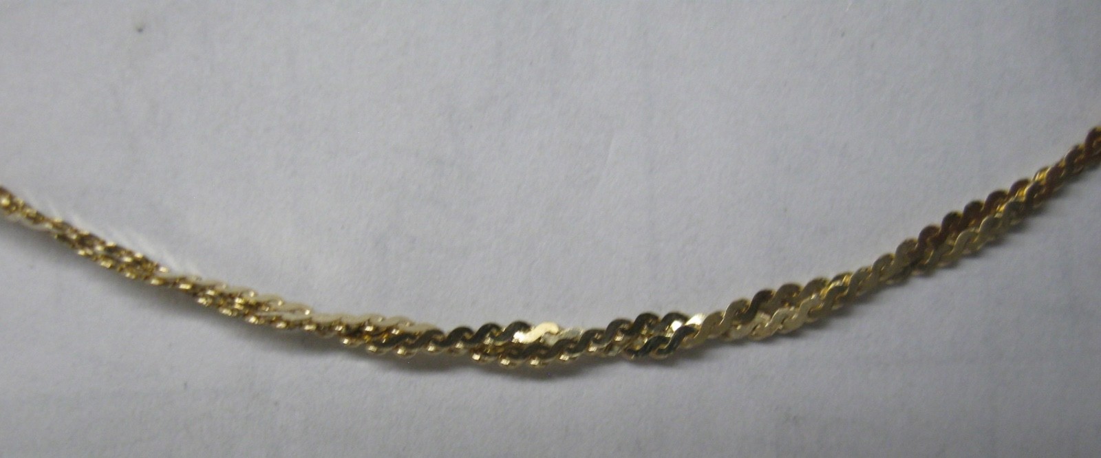 14K SOLID GOLD 16″ BRAIDED SERPENTINE 2MM NECKLACE CHAIN 3.4 GRAMS NICE