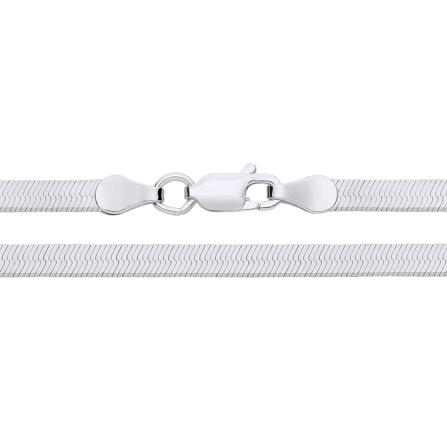 Sterling Silver 925 Classic Herringbone Necklace Chain 3.3mm Width 16″ 18″ 20″