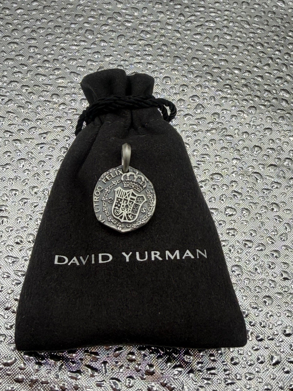 David Yurman Sterling Silver Shipwreck Coin Amulet Pendant