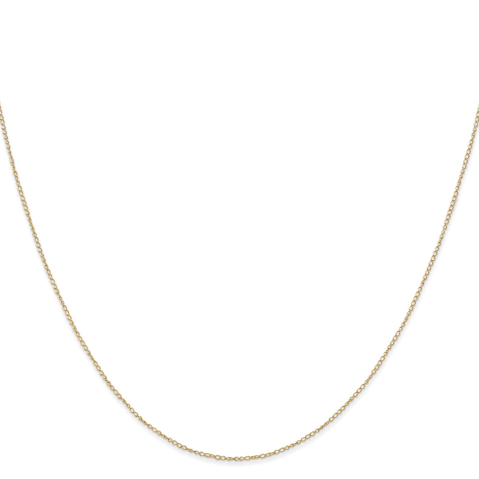 14K Yellow Gold 0.42-0.5mm Pendant Chain Necklace 13-24 Inch Mens Womens