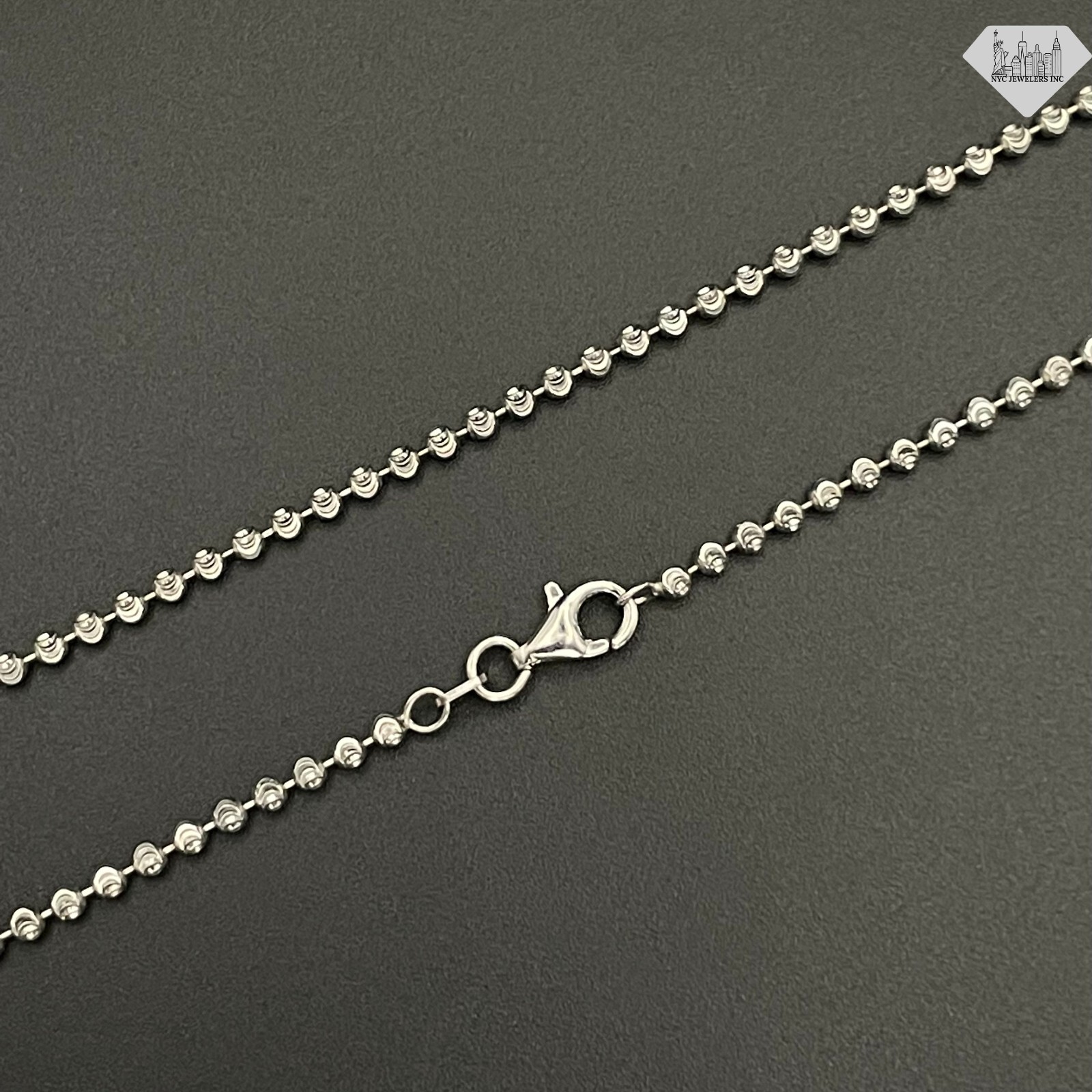 Italian Solid Sterling Silver Bead Ball Chain Necklace 925 Silver Chain Unisex