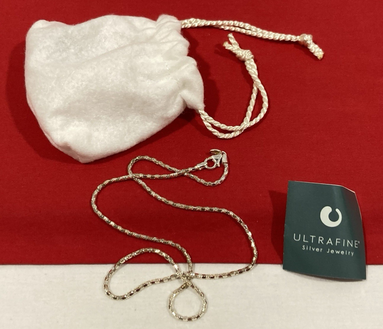 NEW Ultrafine 950 Milor Italy Silver Alloy Popcorn Chain 18″ Necklace W/INSERT
