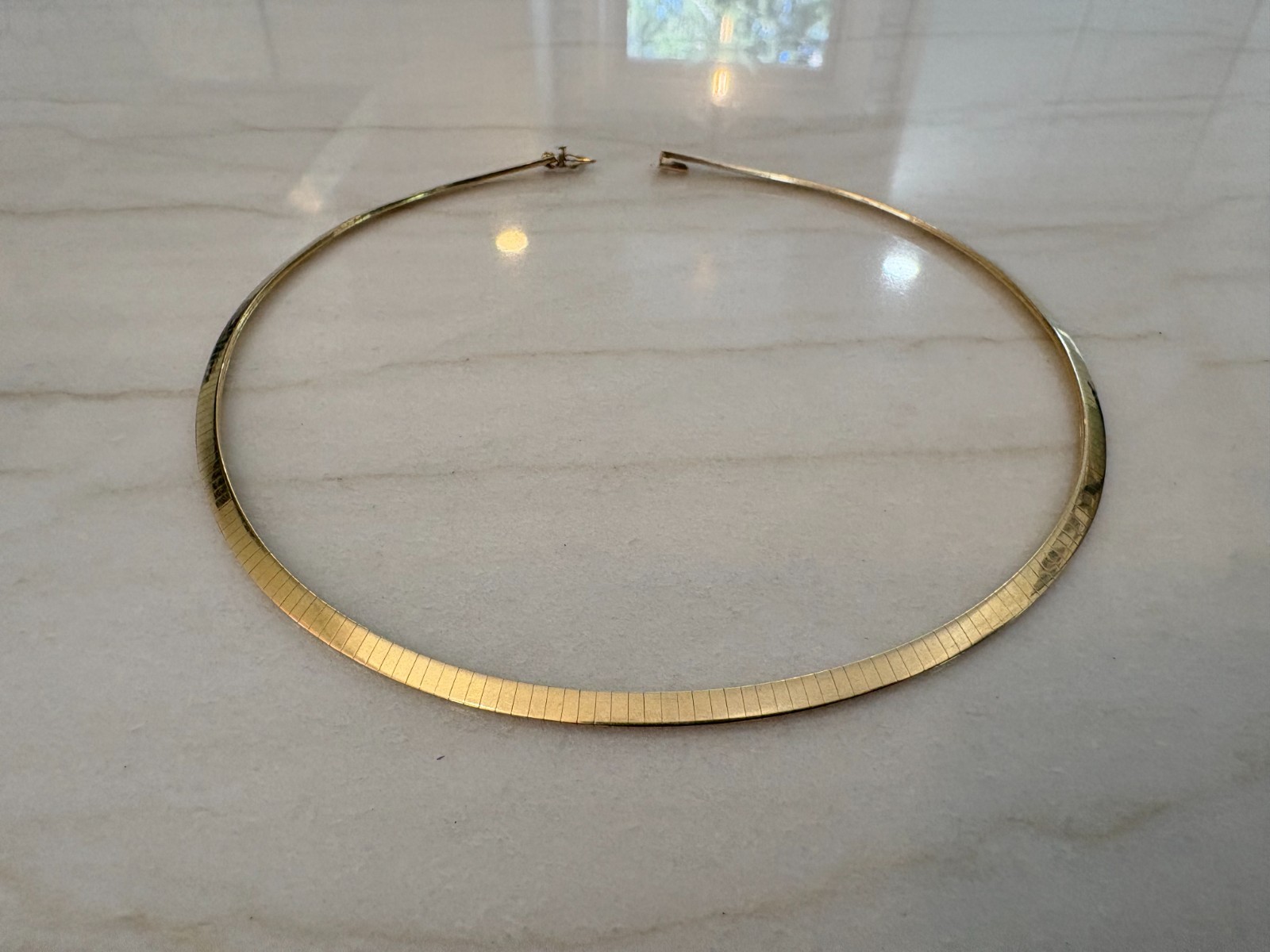 Italian Omega Necklace 14K Gold UnoAErre 16″ Heavy 27g