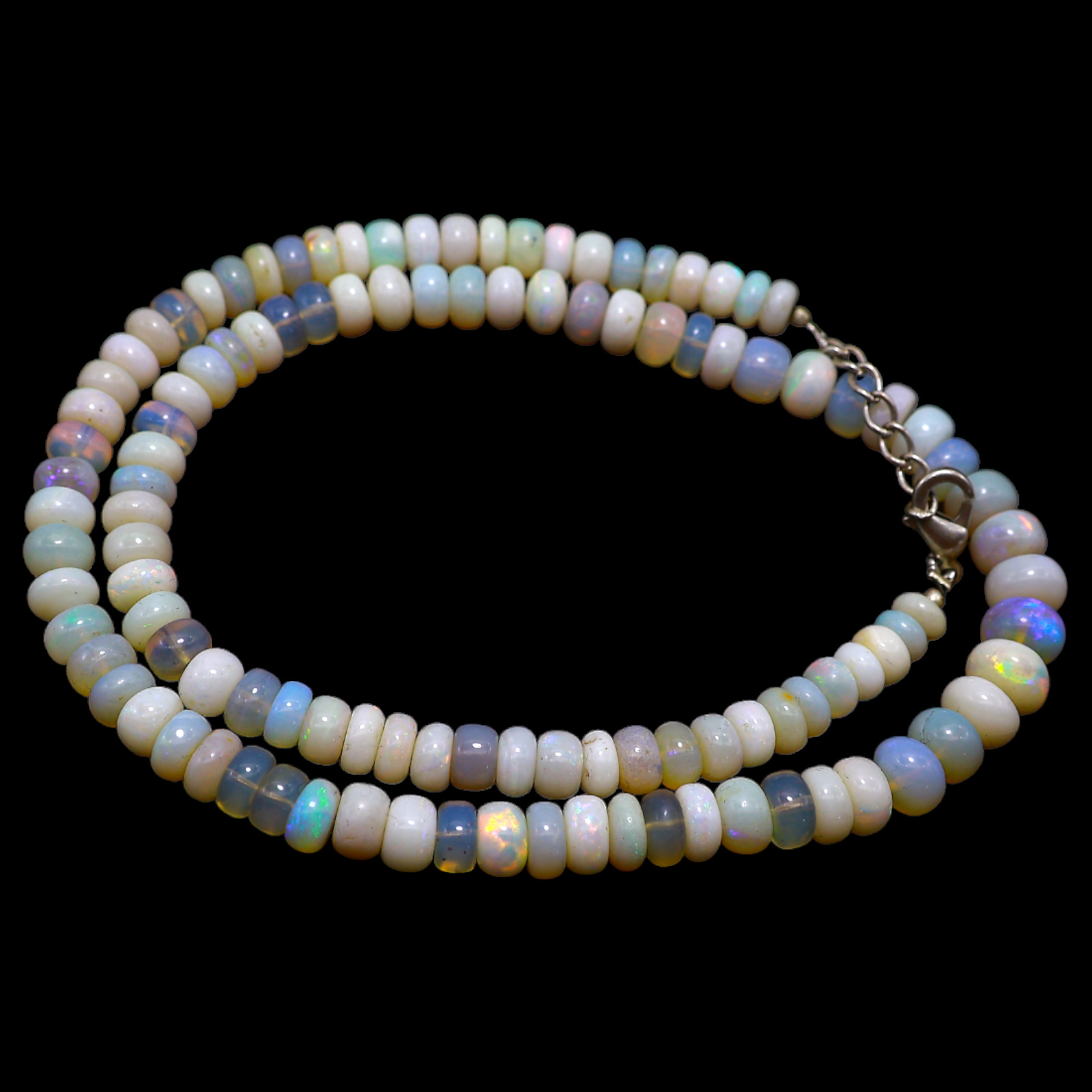 Smooth 5X8 MM Fire Opal Beaded Not Applicable Rondelle Unique Necklace Jewelry