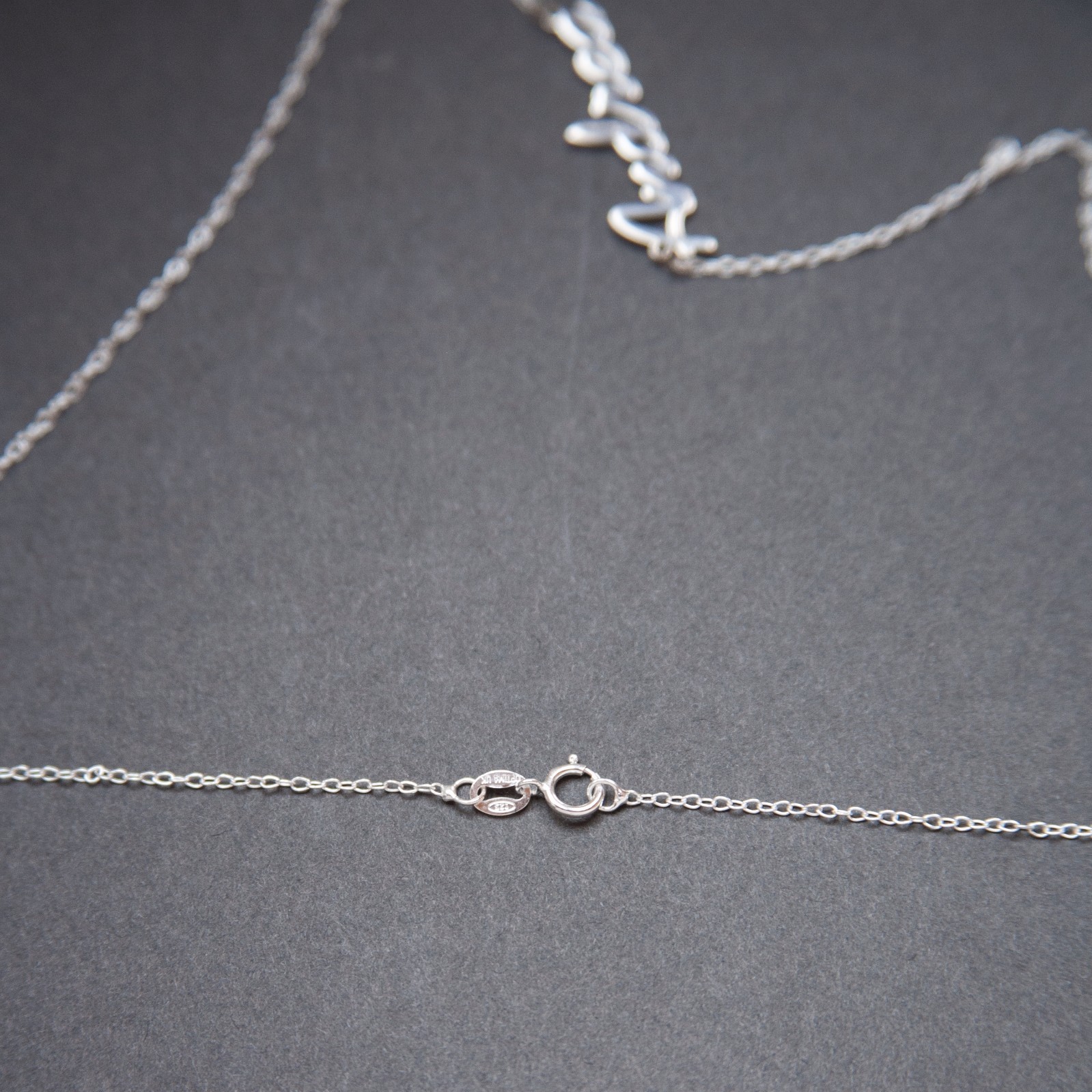 Andrea Name Plate Necklace Pendent Sterling Silver female Personalized Custom