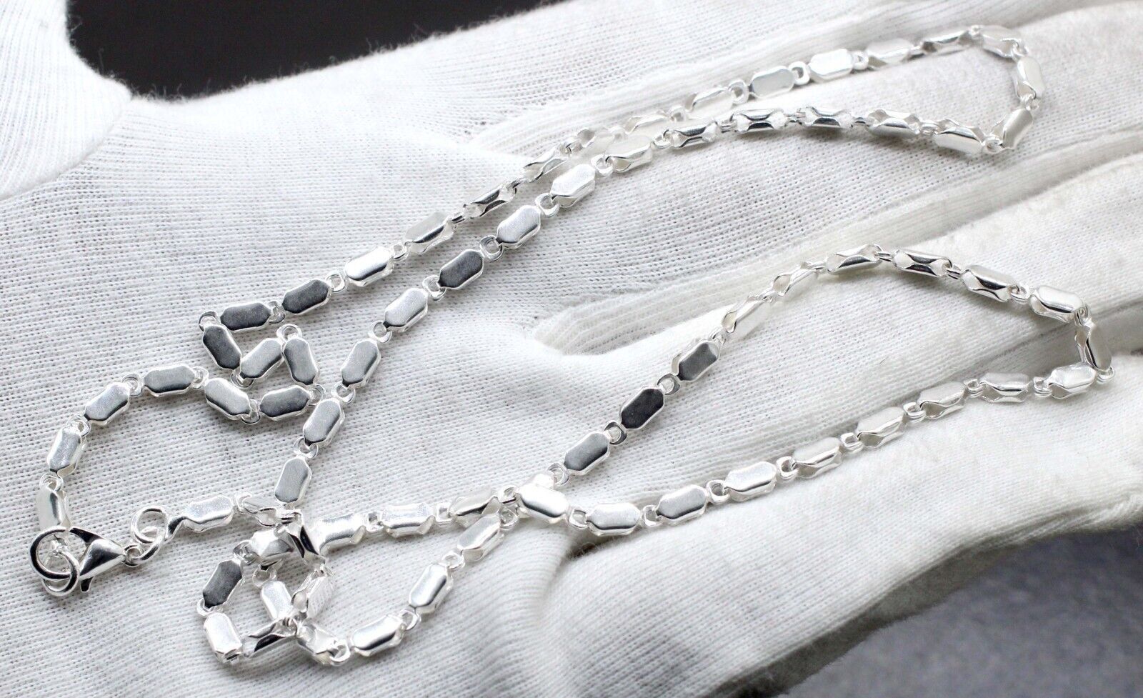 925 Sterling Silver Handmade Jewelry Beautiful Adorable Chain Necklace S-20-22″