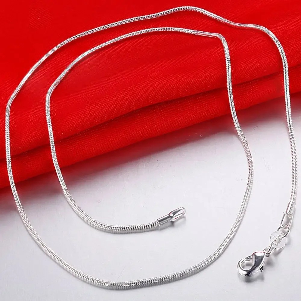 Italian Snake Chain Necklace 18inches Men&Women’s 925 Sterling Silver Tarnish