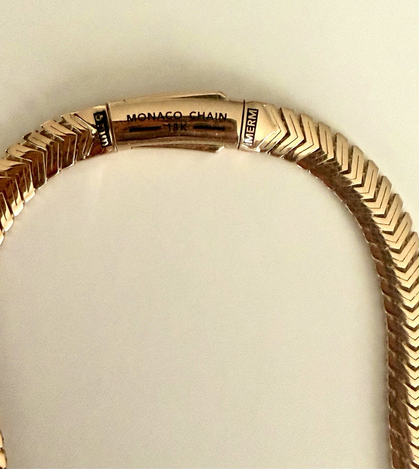 Brand New Authentic 18K Saudi Gold Snake Chain Necklace – 16” (40 cm) 16.60 g