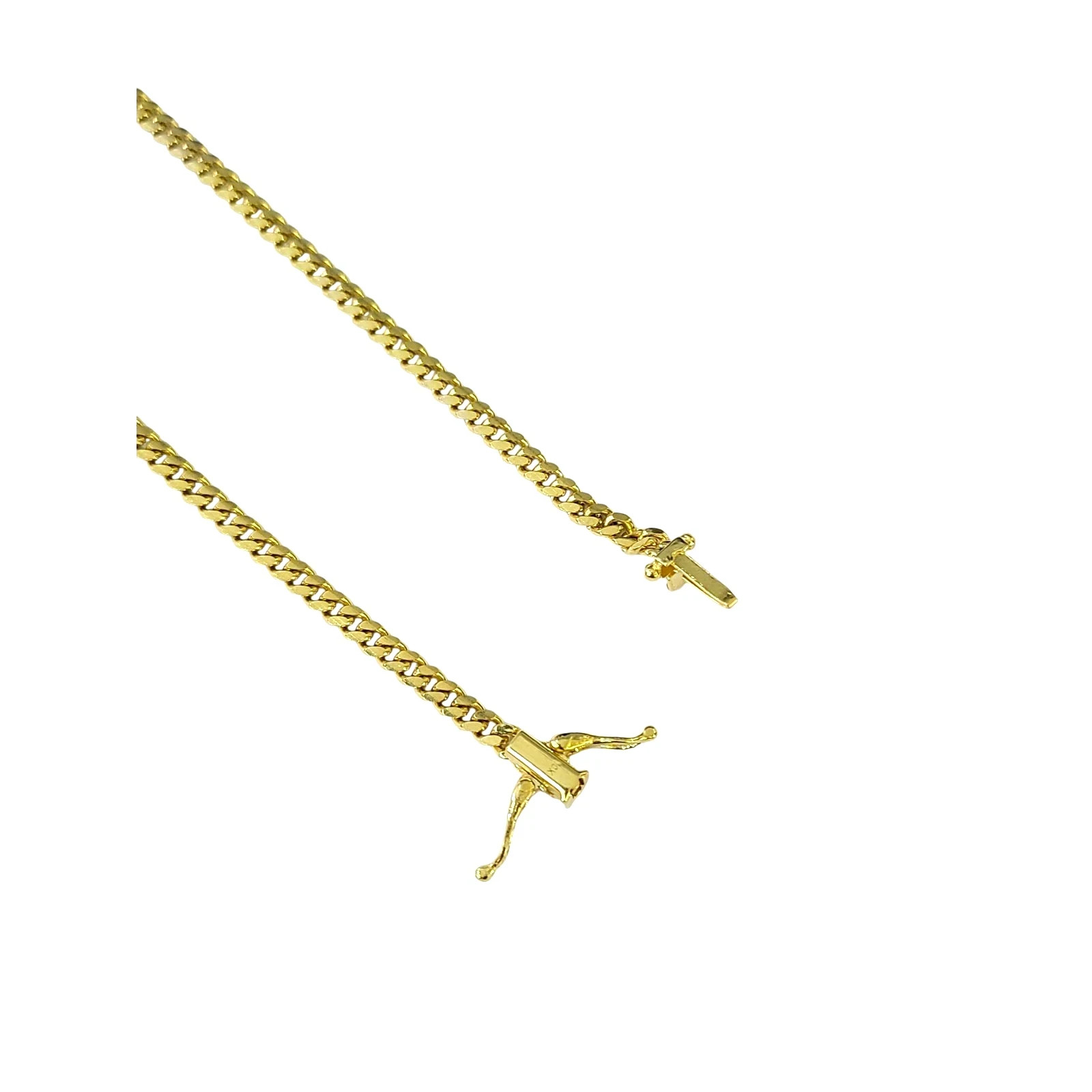 10k Solid Gold Miami Cuban Chain 2mm 3mm 4mm 5mm 18 20 22 24 inch Men Women