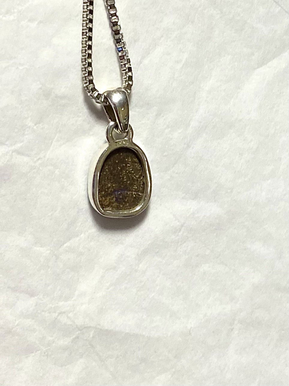 Natural Australian Opal Pendant 3/4” 925 Sterling Silver 🌹