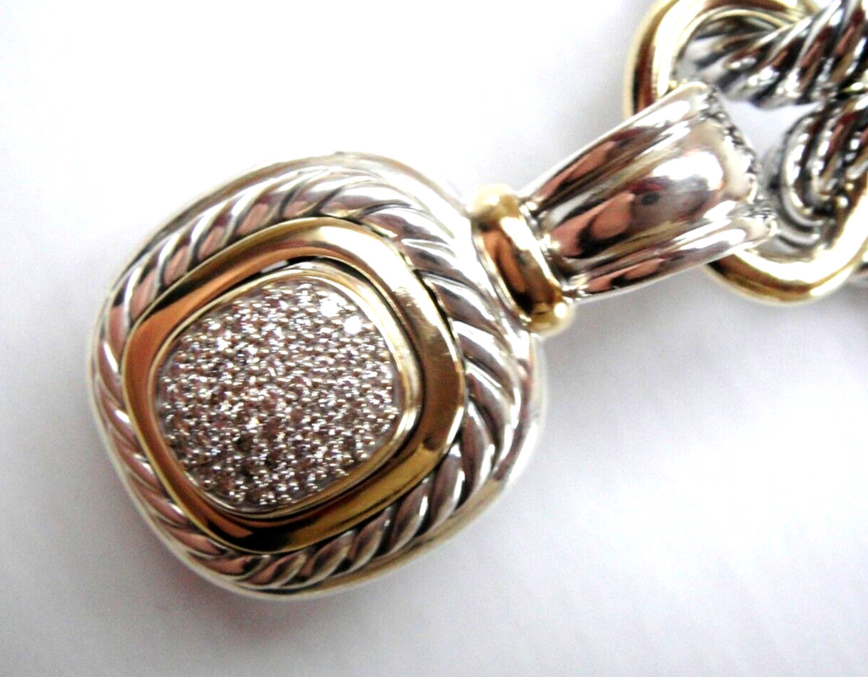 $2450 DAVID YURMAN 18K GOLD ,SS LARGE ALBION DIAMOND ENHANCER