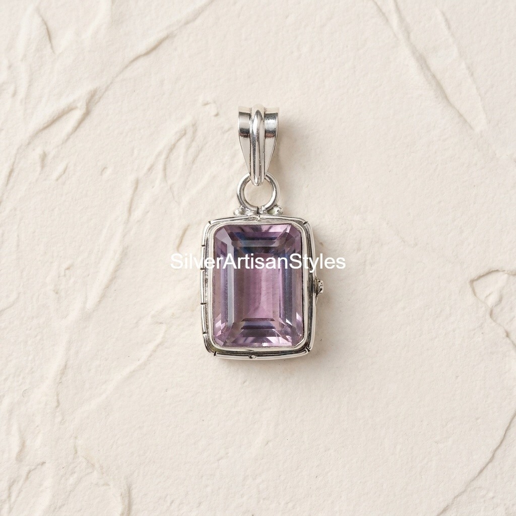 Pink Kunzite Gemstone Handmade 925 Sterling Silver Jewelry Pendants Gifts