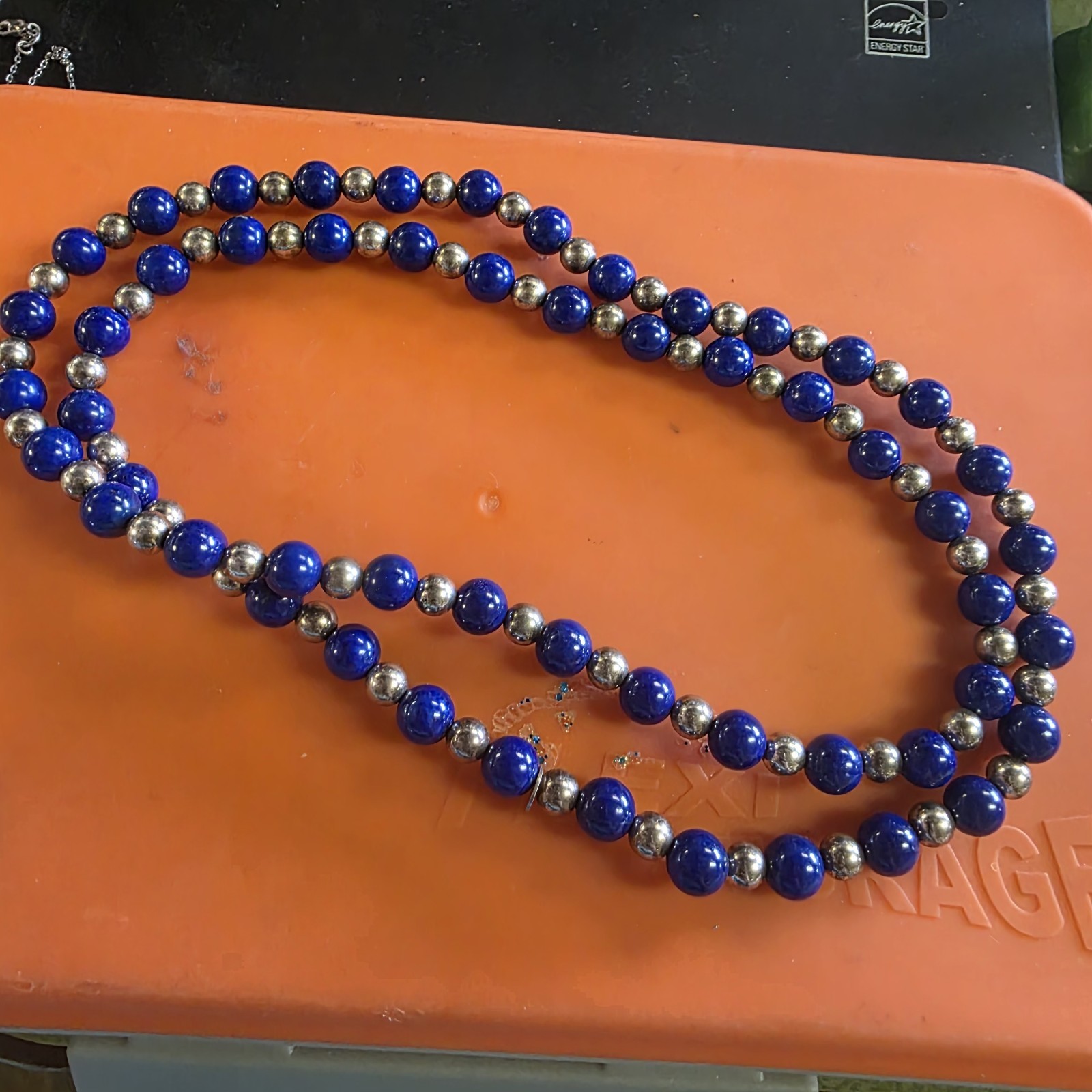RARE Tiffany &Co Lapis Lazuli 29IN Long Necklace