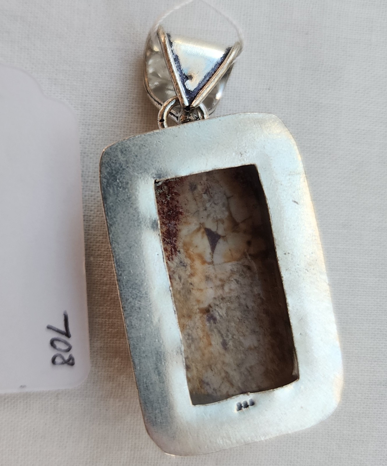 Plume Agate Stone In 925 Sterling Silver Pendant