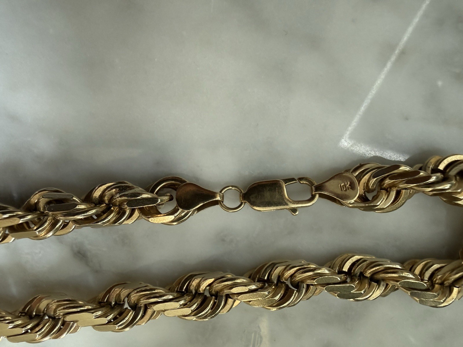 10k Gold Rope 10mm 22inch 143.3Grams Solid