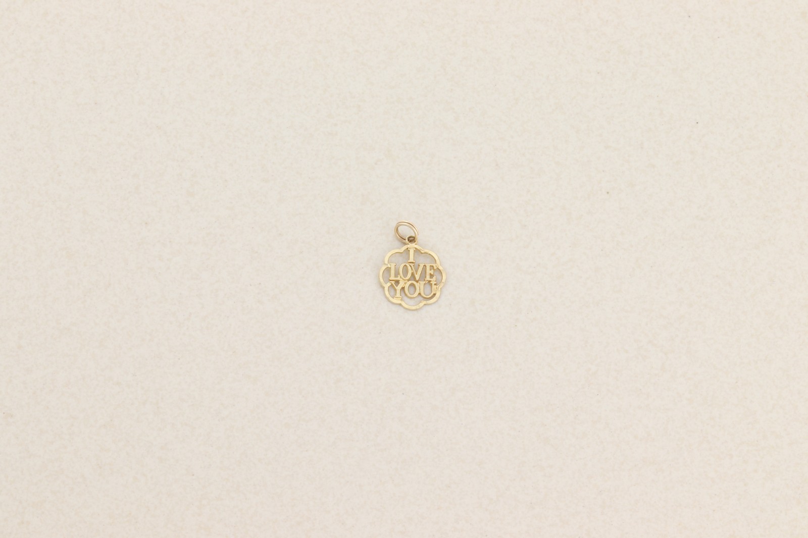 Pendant Only 10k Yellow Gold I Love You Pendant 3/4″ x 1/2″ inch