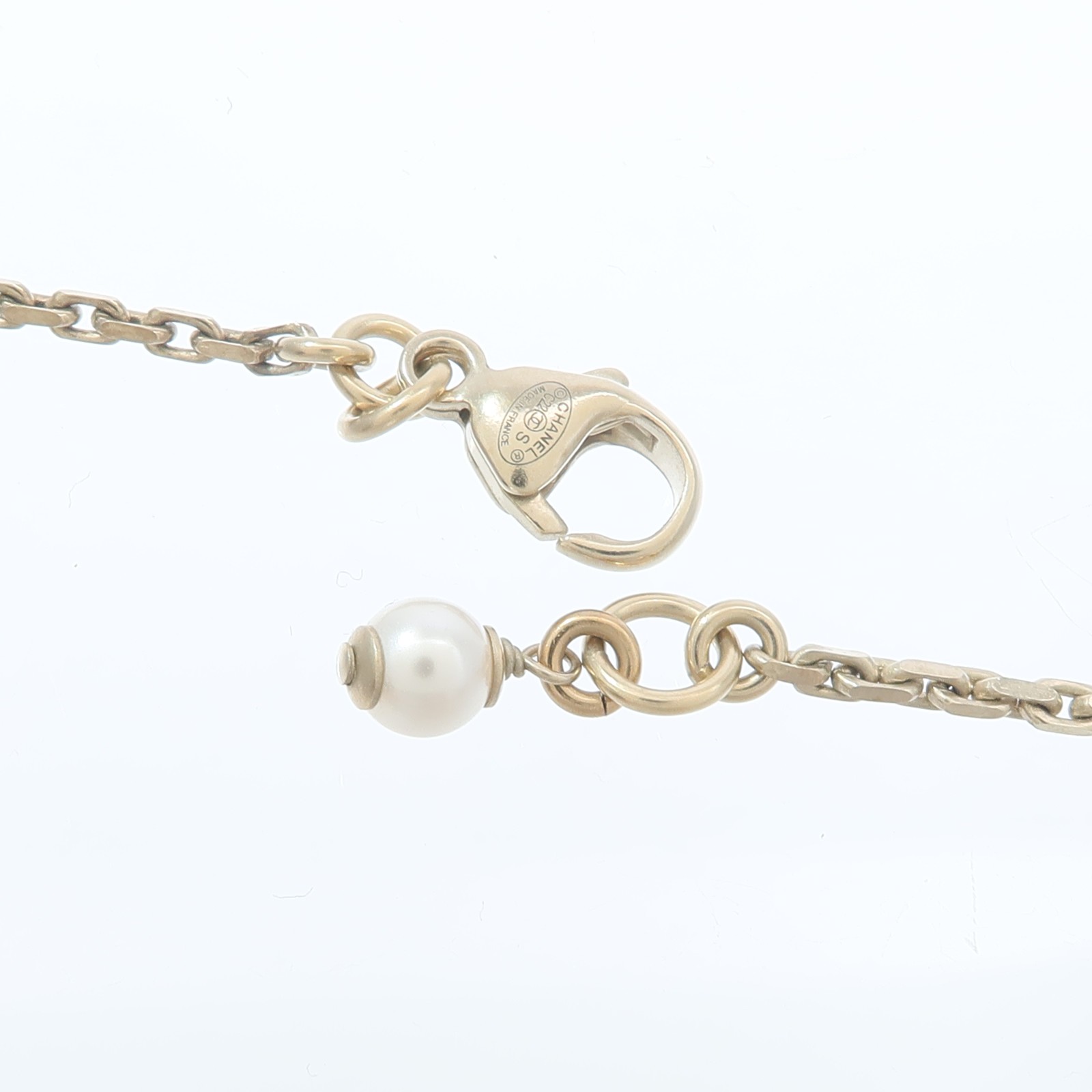 CHANEL CC No.5 Star Pendant Nacklace C22/S Metal Gold