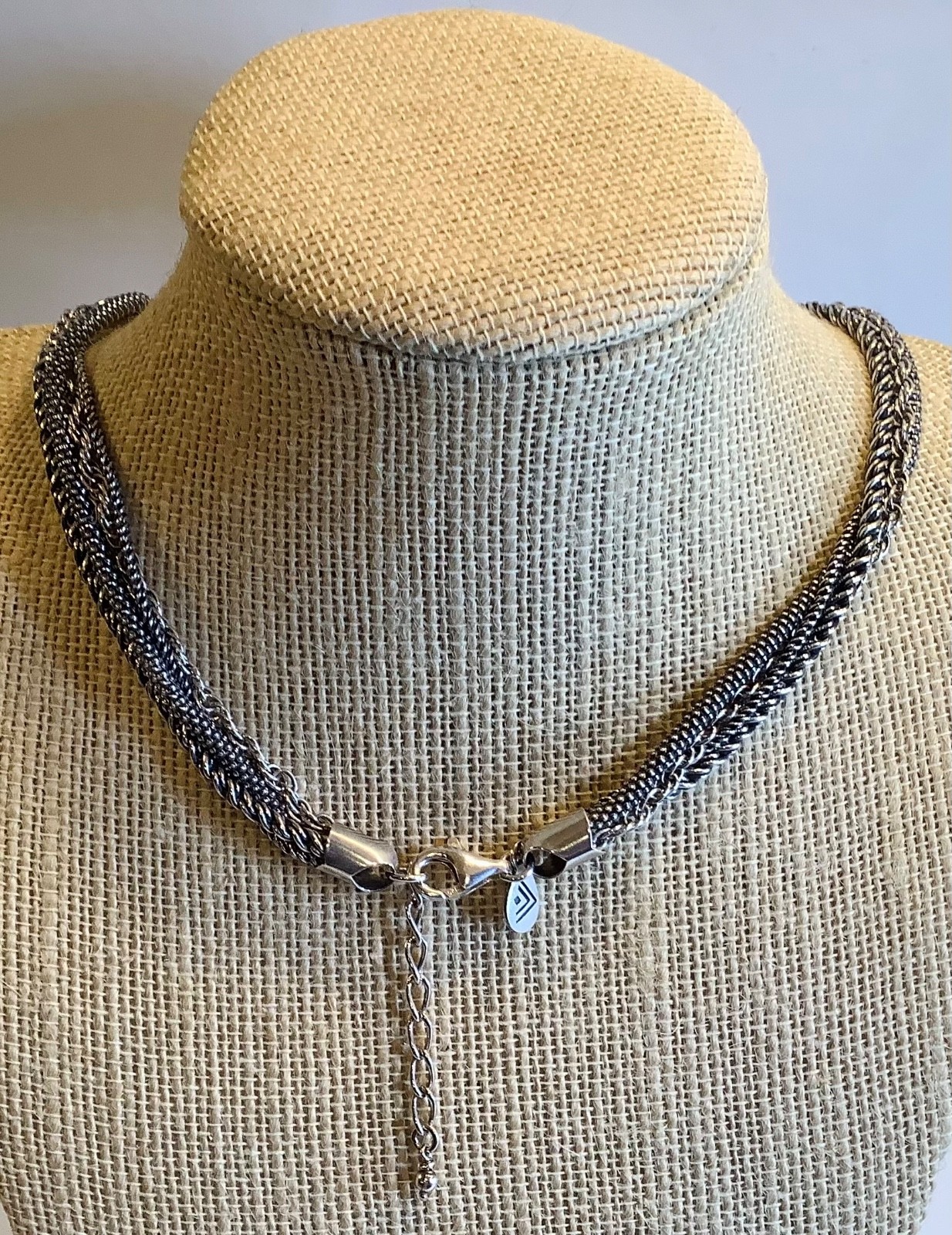 Silpada N1719 Sterling Silver (4) Multi-Strand 16-18” Necklace Oxidized Popcorn