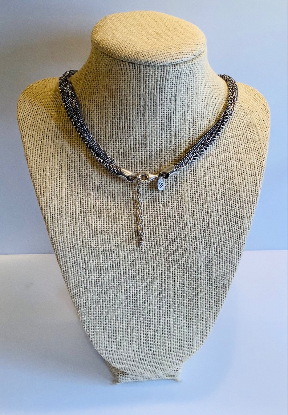 Silpada N1719 Sterling Silver (4) Multi-Strand 16-18” Necklace Oxidized Popcorn