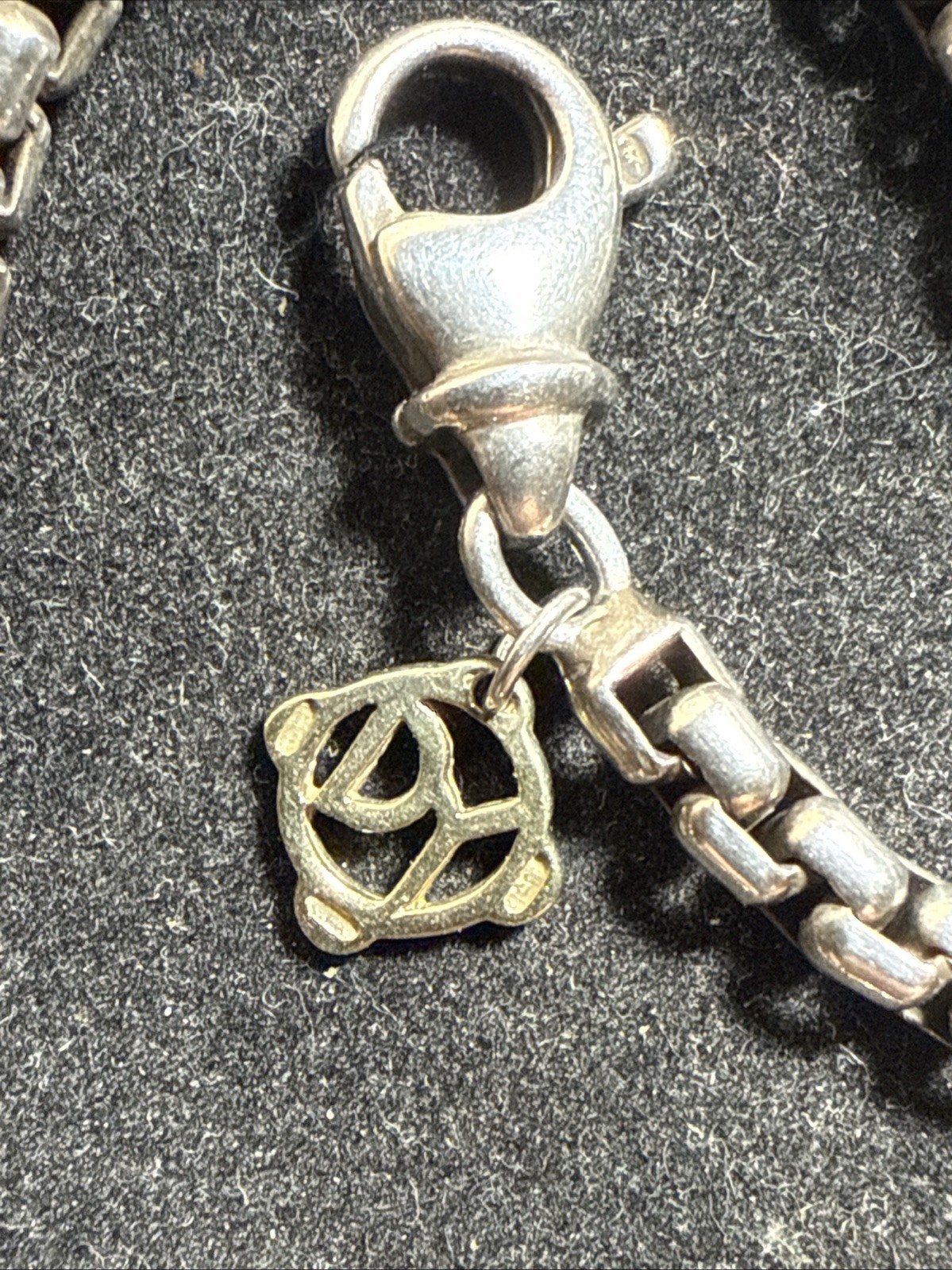 David Yurman Box Chain Necklace 33” 3mm Sterling 14k Hang Tag 50.2gr Vintage