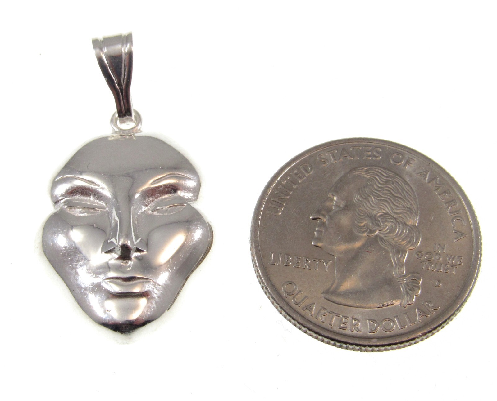 Handcrafted Solid 925 Sterling Silver Face Mask Pendant