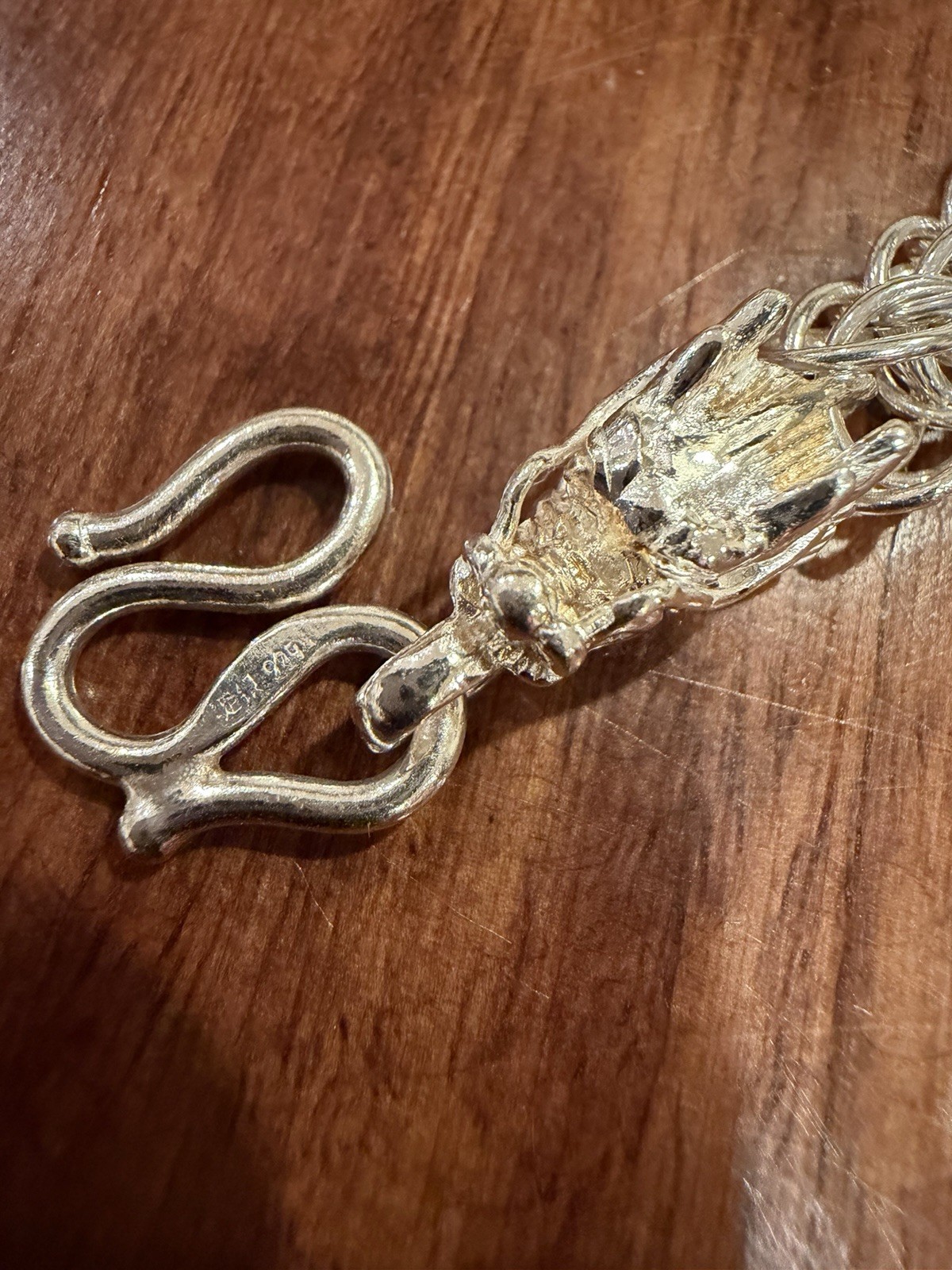 999 Silver Dragon Tail Chain Necklace 7.5mm 21” 56g (Unbranded)