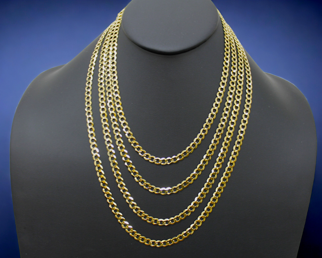 10K Yellow Gold SOLID Curb Cuban Necklace Bracelet Chain Link Real 2-9mm 7″-30″