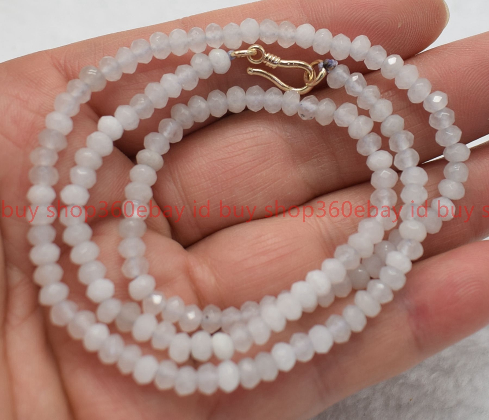 Natural Faceted 2x4mm Multicolor Jade Rondelle Gemstone Beaded Necklace 16-28in