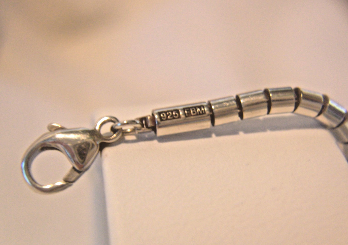 Necklace Silver 925 Fancy Link German Friedrich Binder 2002 Vintage 17 3/4″ L