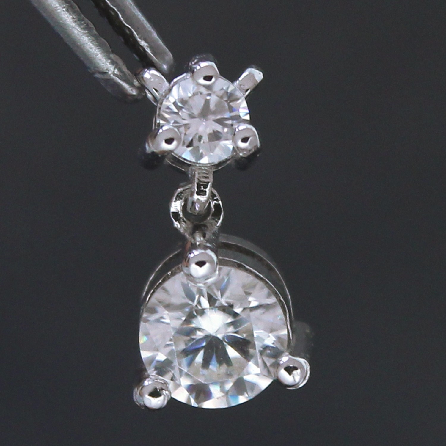 Round Certified Lab Grown Diamond Elegant Cocktail Party Pendant 14K Gold Over