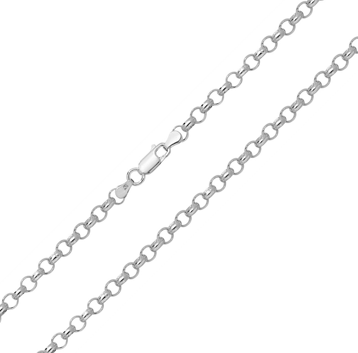 925 Sterling Silver Belcher Chain – 16, 18, 20, 22, 24, 26, 28, 30 inch 218572U