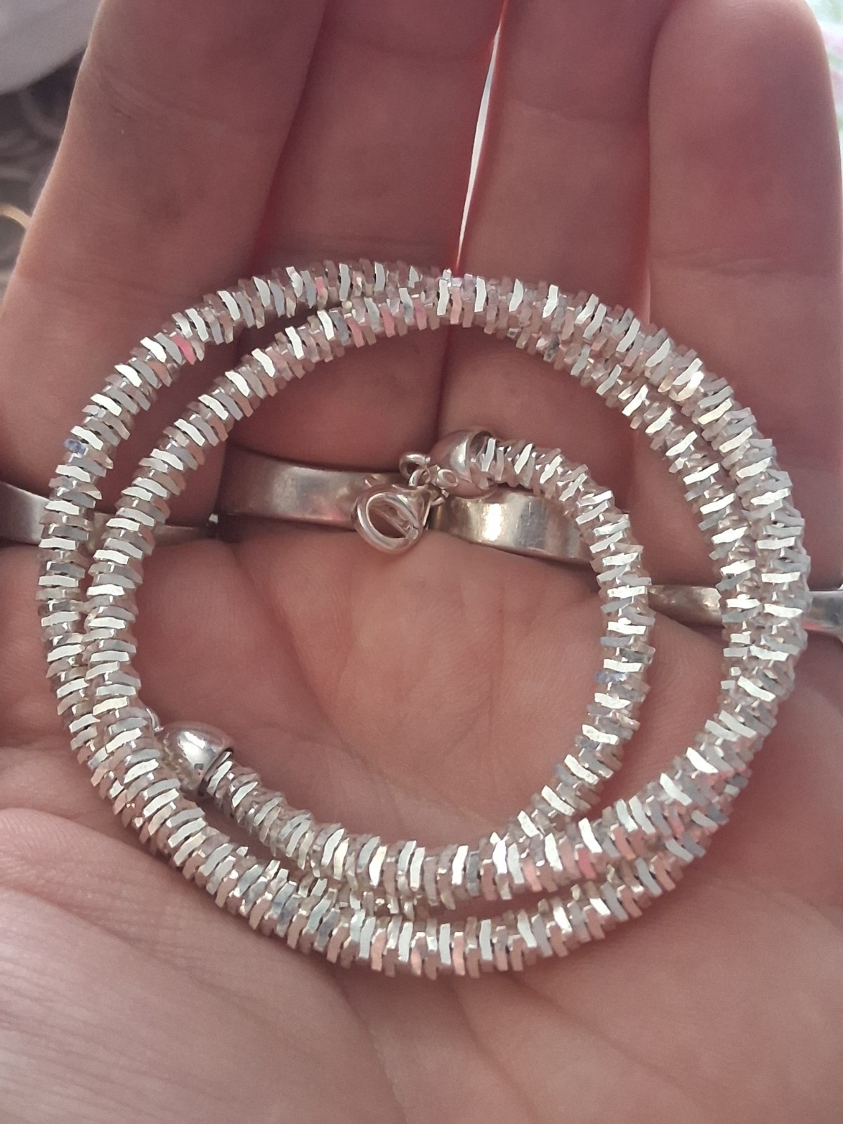 925 Sterling Silver Sparkle Chain 20″ Long 5mm 31.3 Grams